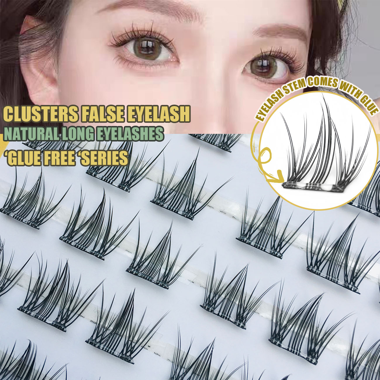 Eyelash Extension No 8 - No Glue Required Fake Eyelashes Flower