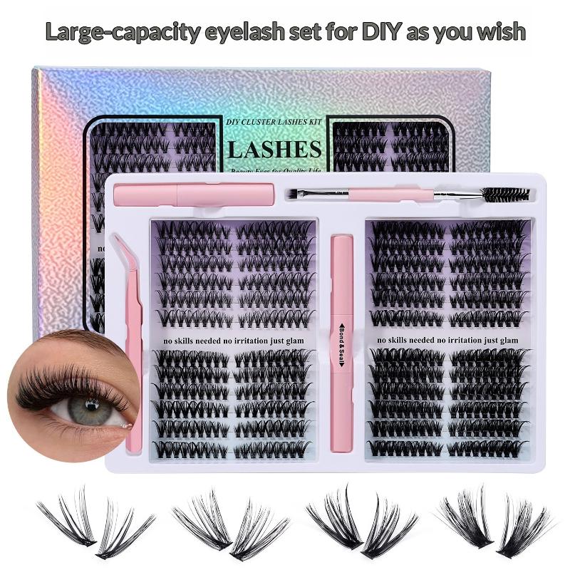 Eyelash Extension Glue - 480 DIY Lash Clusters Natural Segmented