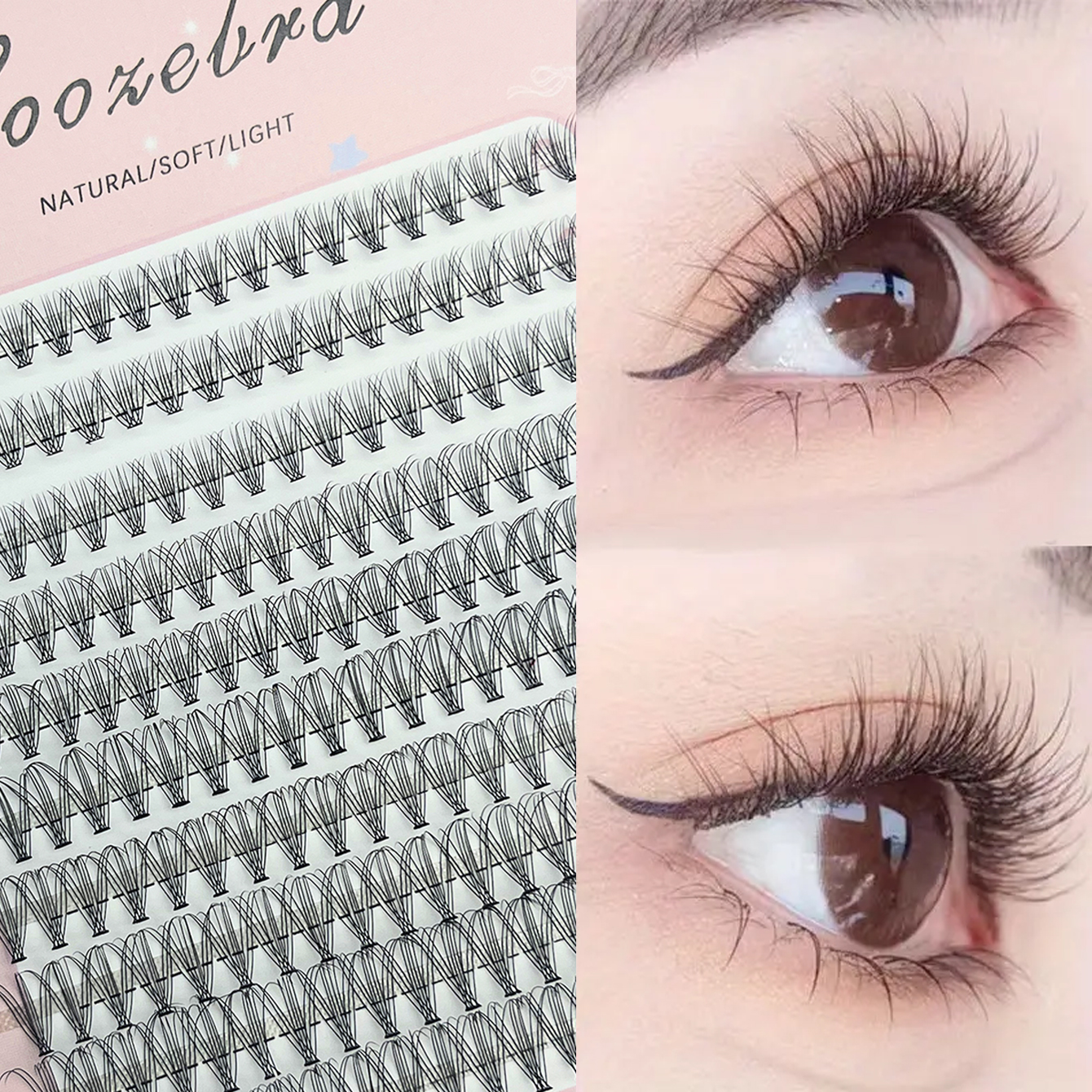 Eyelash Extension Individual - 200pcs Individual DIY Eyelash Soft, Natural