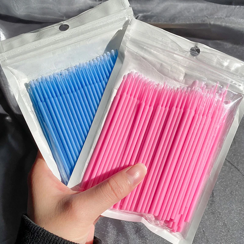 Eyelash Extension Individual - 100Pcs Eyelash Cleaning Brush Lash Extension