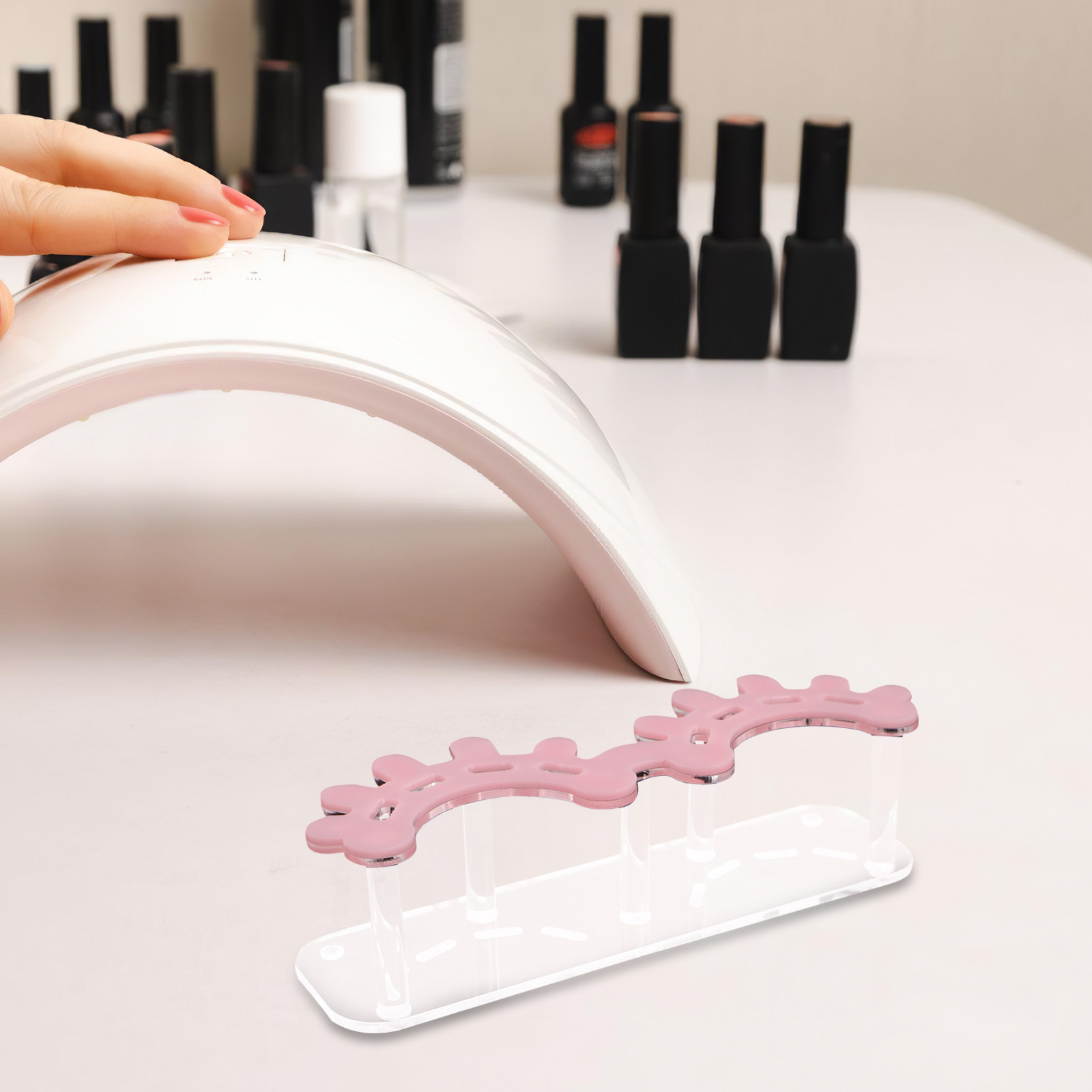 Eyelash Extension No 8 - 8-Slot Acrylic Tweezer Stand for Eyelash