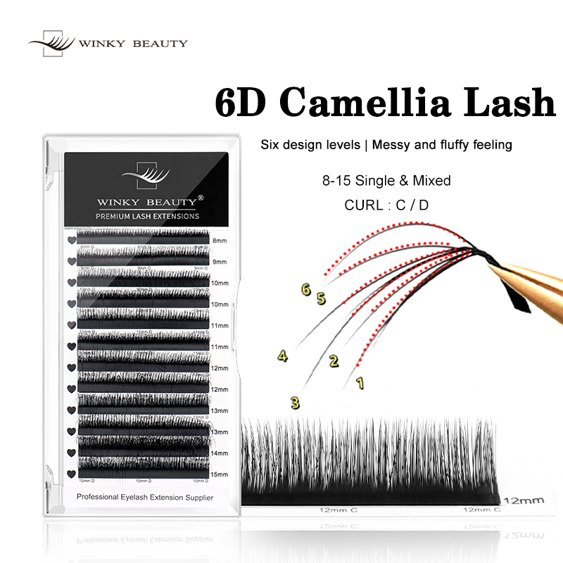 Eyelash Extension Double Volume - winky beauty 6D Wild Eyelashes Double-layer