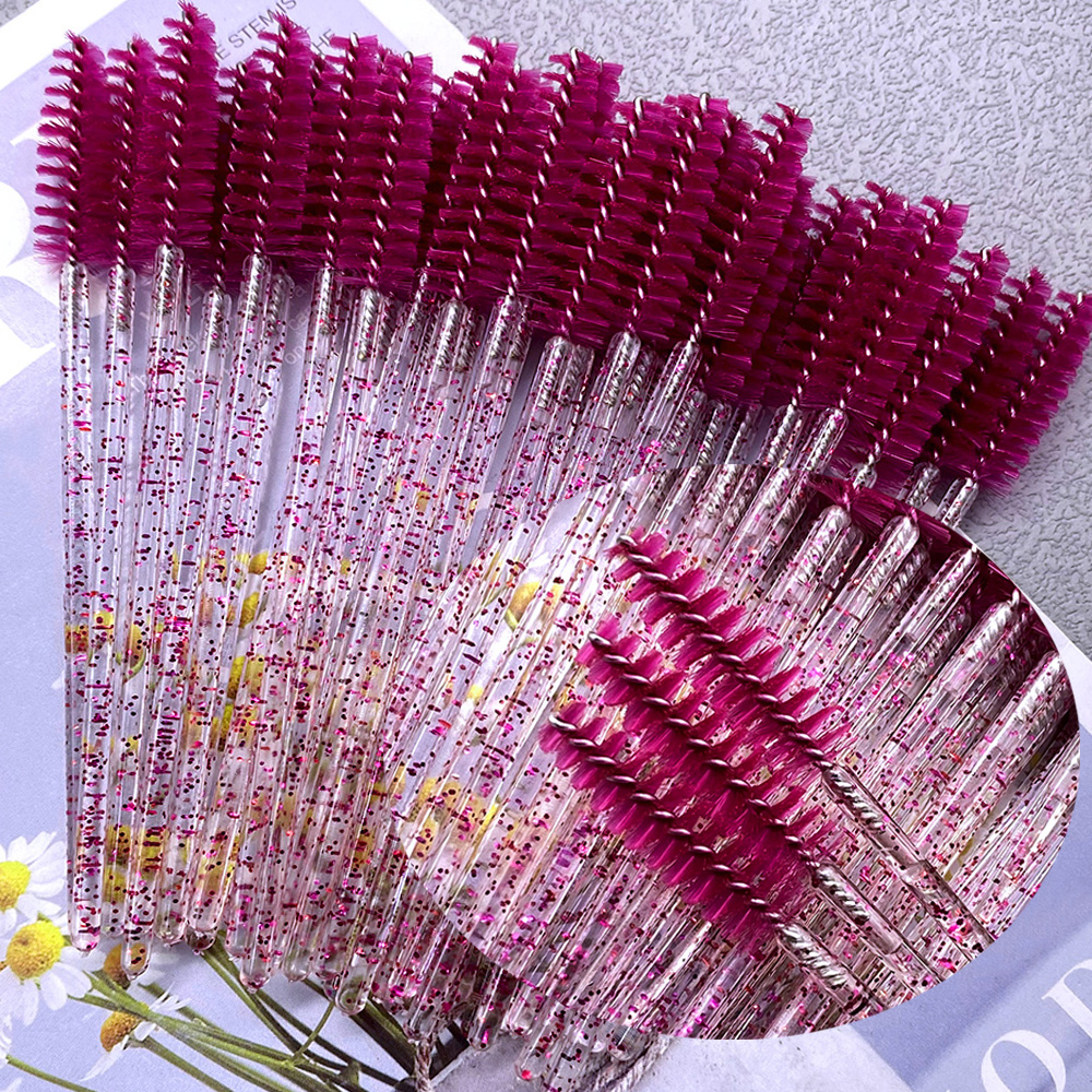 Eyelash Extension Eyeliner - 50/100/300/500pcs Spoolies Mascara Wands Eyebrow Eyelash