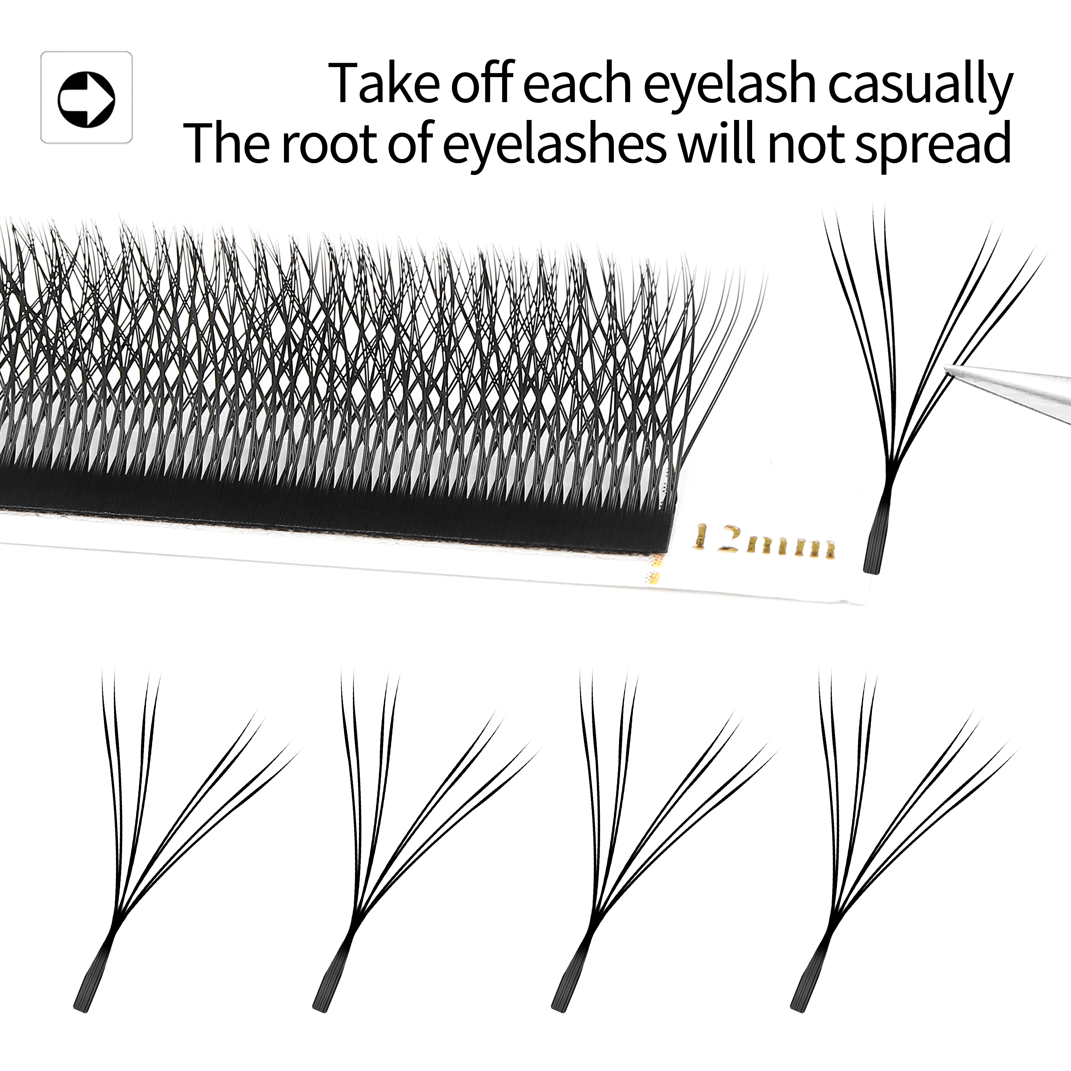 XIUSUZAKI Double Tips 3D 4D W  – Eyelash Extension Double Volume Bewertung und Preis