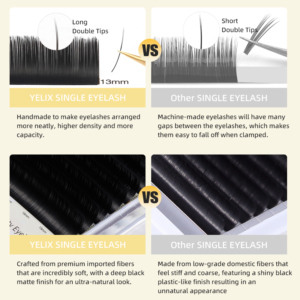 Yelix Double Split Tip Ellipse – Eyelash Extension Double Volume Bewertung und Preis
