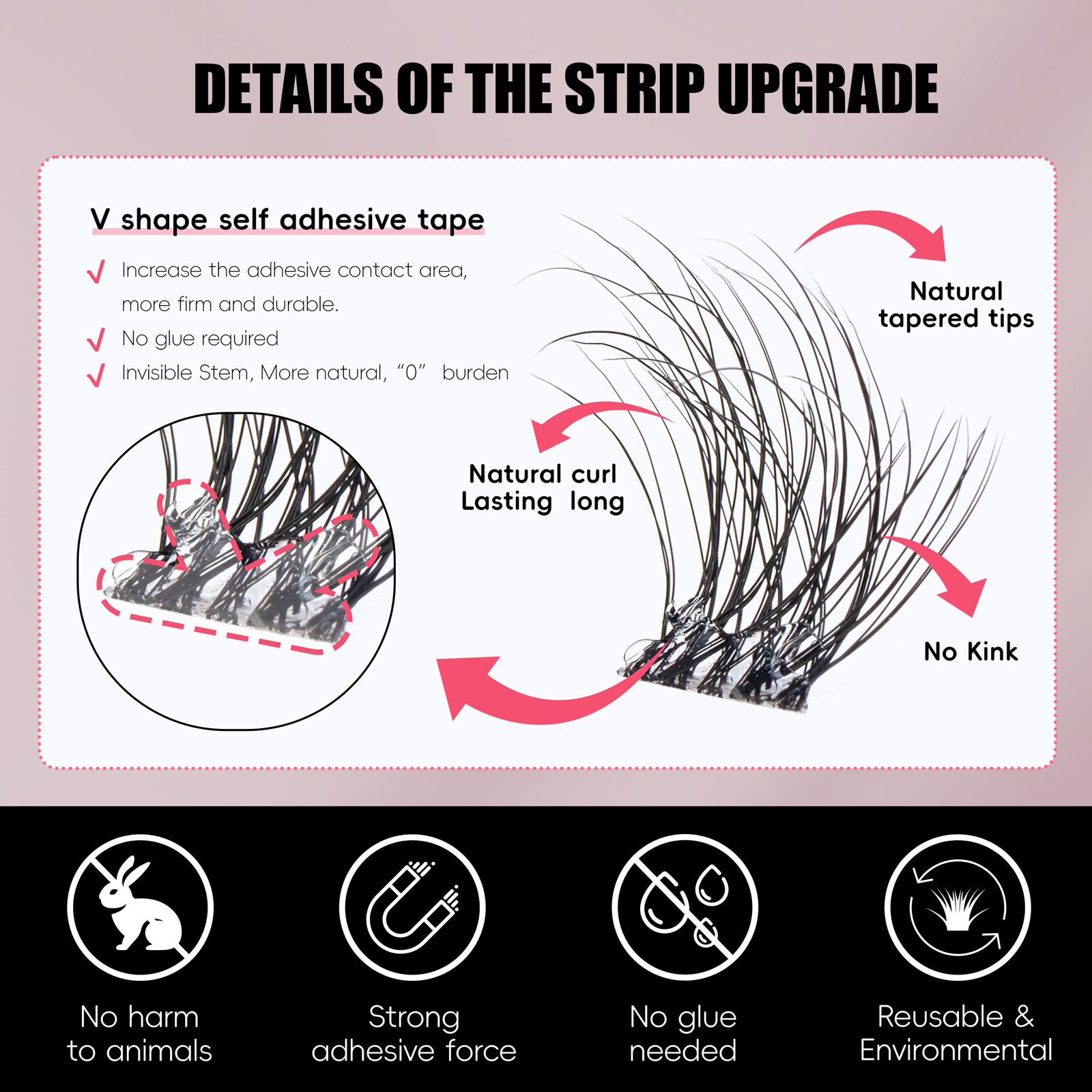 VIPUDA  Self-adhesive False Ey – Eyelash Extension No 8 Bewertung und Preis