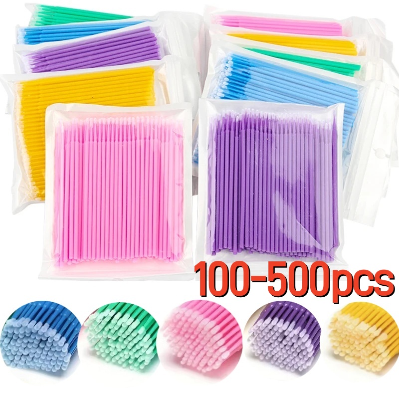 100/500pcs Eyelash Cleaning Br – Eyelash Extension Individual Bewertung und Preis