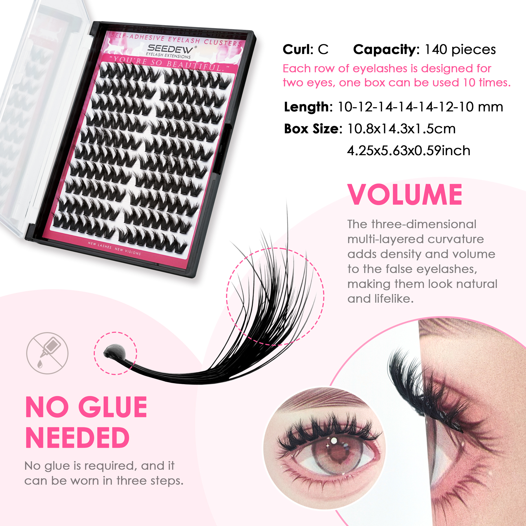 SEEDEW 3D V-shaped Thick False – Eyelash Extension Glue Bewertung und Preis