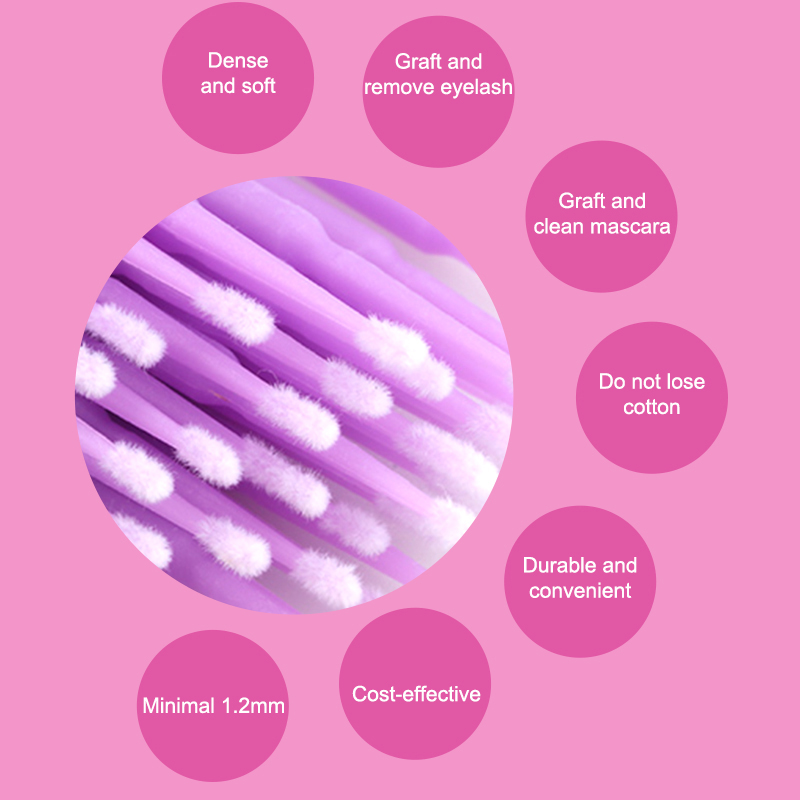 50/100PCS Disposable Micro Bru – Eyelash Extension Individual Bewertung und Preis