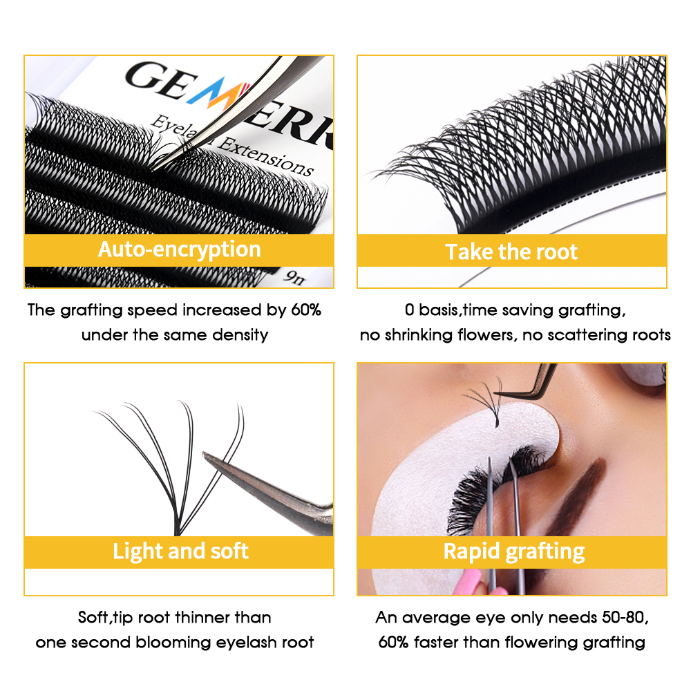 GEMERRY 4D/6D/8D/10D W Lashes  – Eyelash Extension Double Volume Bewertung und Preis