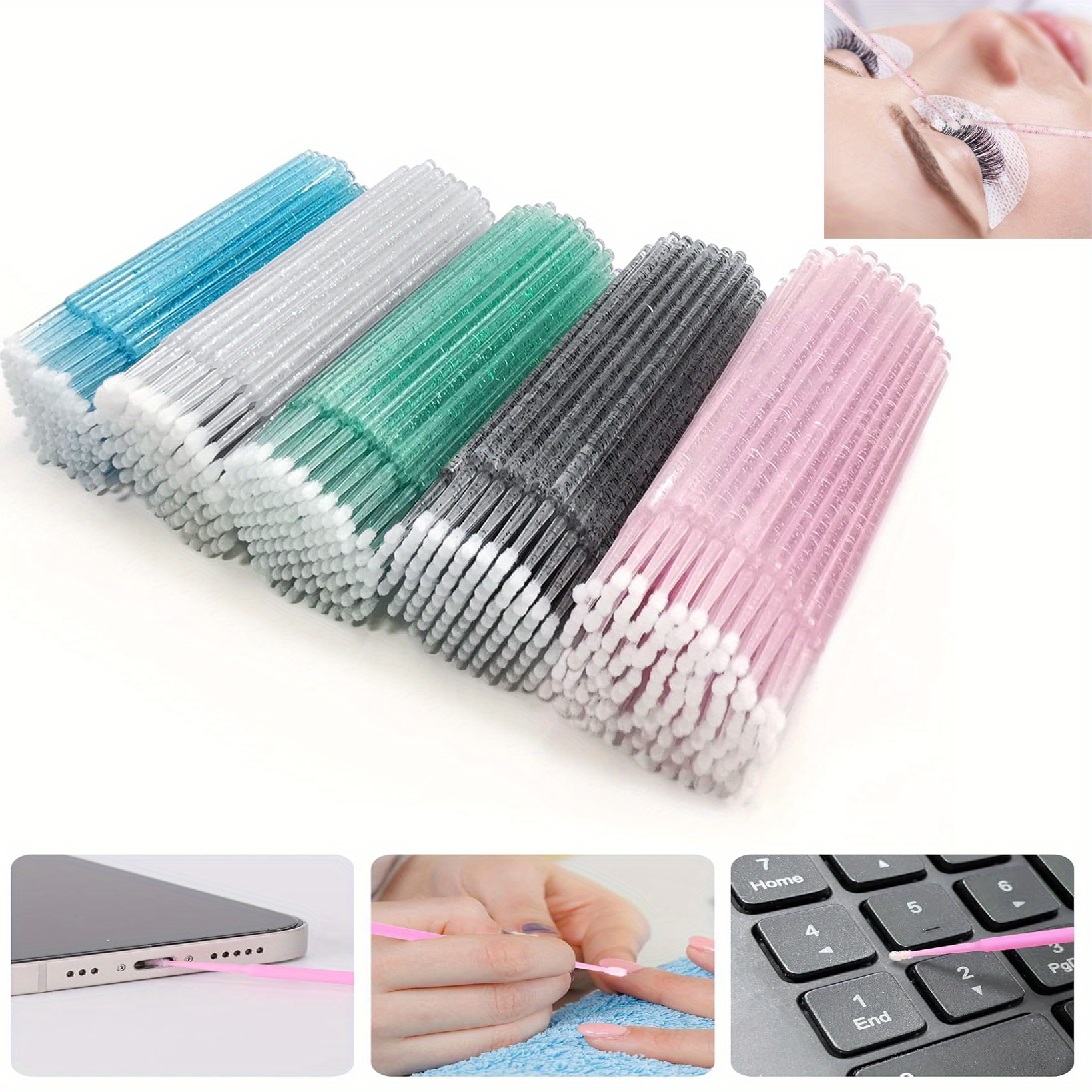 500PCS 5-Color Coded Micro Bru – Eyelash Extension Glue Bewertung und Preis